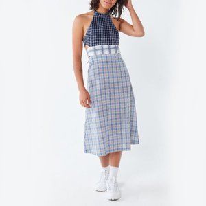 Plaid Halter Dress
